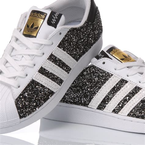 adidas superstar weiß schwarz glitzer|Adidas Superstar.